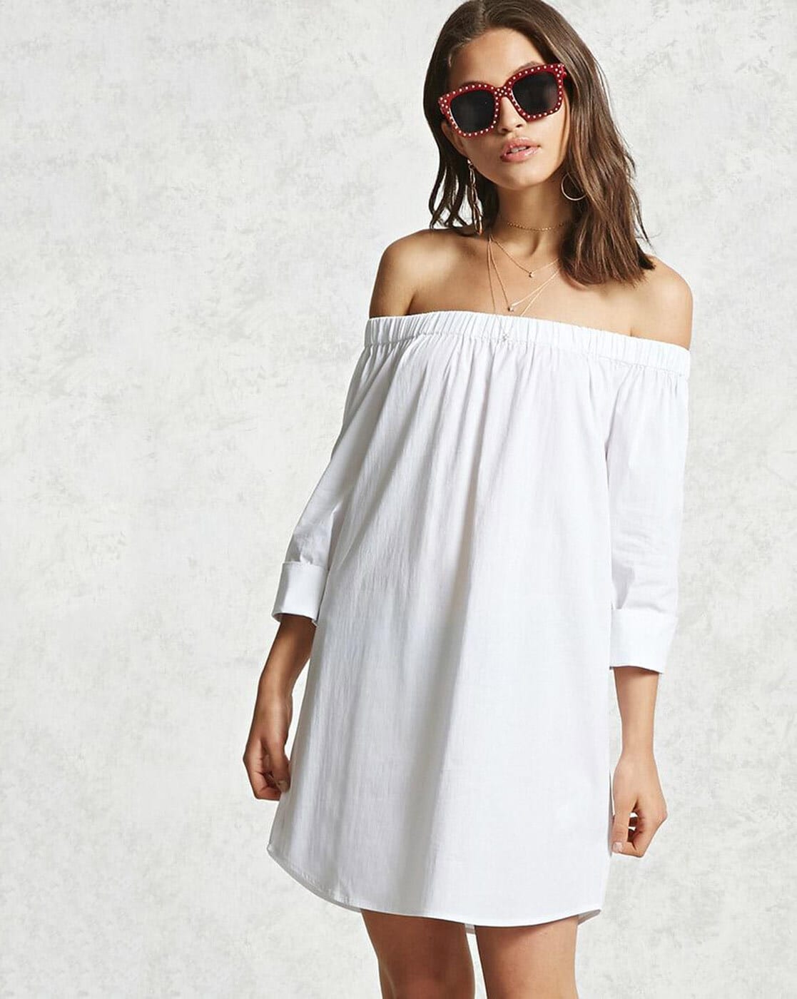 White shift dress forever hot sale 21