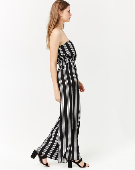 Buy FOREVER 21 Black  White Striped Culotte Jumpsuit  Jumpsuit for Women  6932204  Myntra