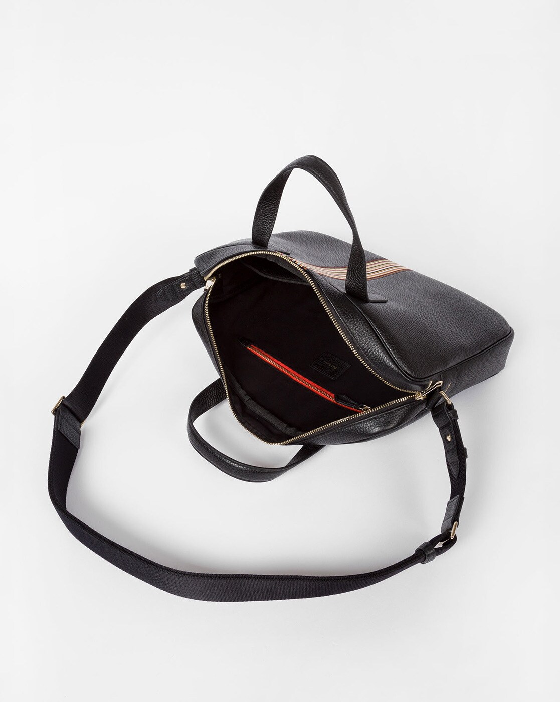 Paul Smith Textured-leather Belt Bag In Black
