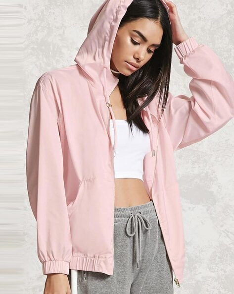 Pink windbreaker 2025 forever 21