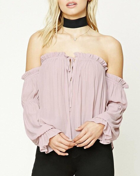 Forever 21 pink cheap off the shoulder top