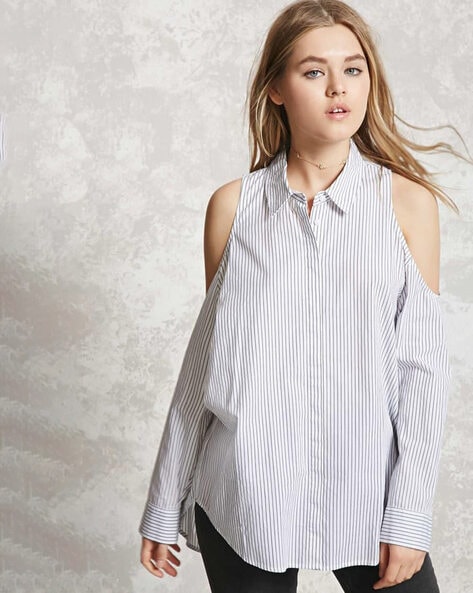 Cold shoulder shirt store forever 21