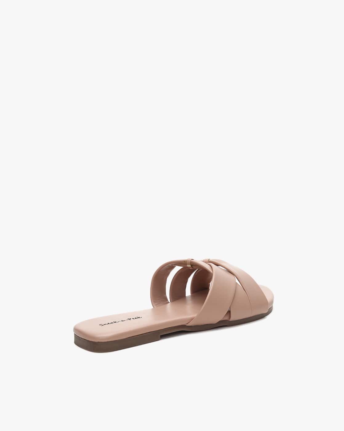 nude flat slides
