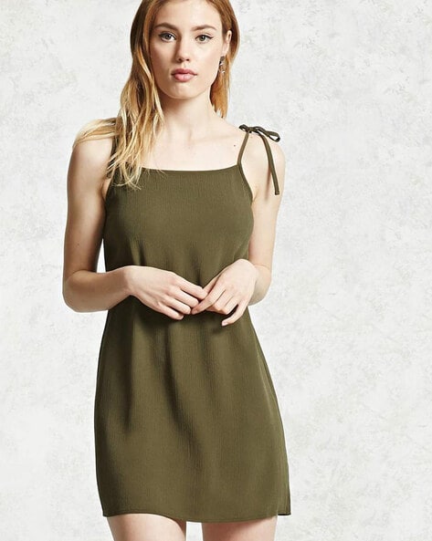 Olive green hotsell dress forever 21