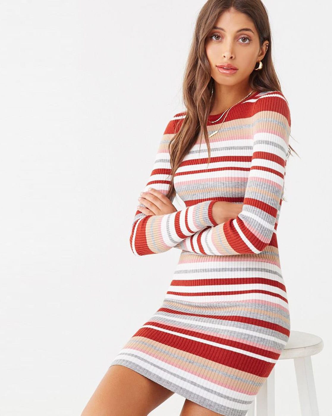 Forever 21 sales striped bodycon dress