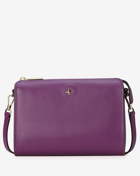 Buy KATE SPADE andi Italian Leather Crossbody Bag | Purple Color Women |  AJIO LUXE