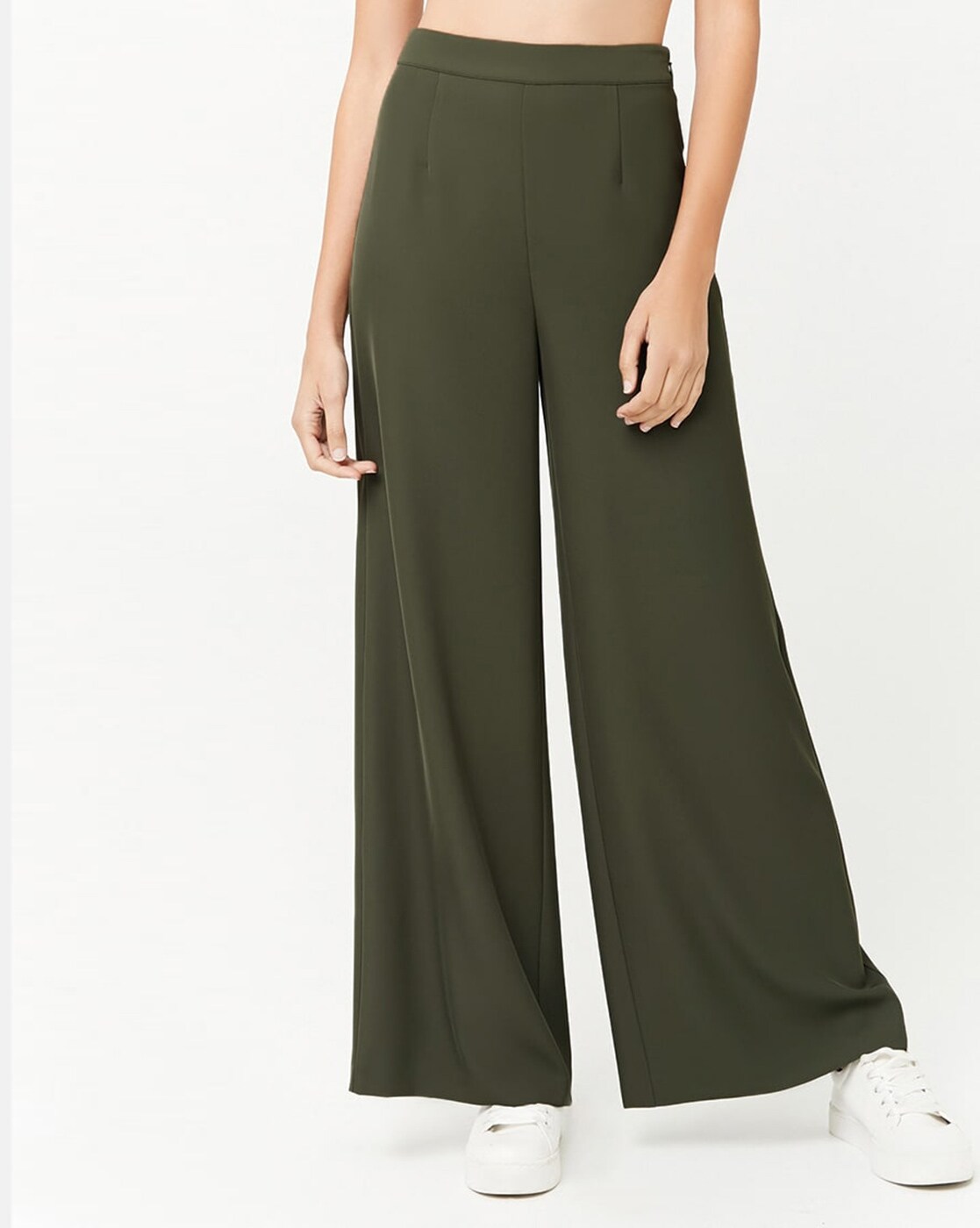 Buy FOREVER 21 Women Olive Green Regular Fit Solid Cargos  Trousers for  Women 7694509  Myntra