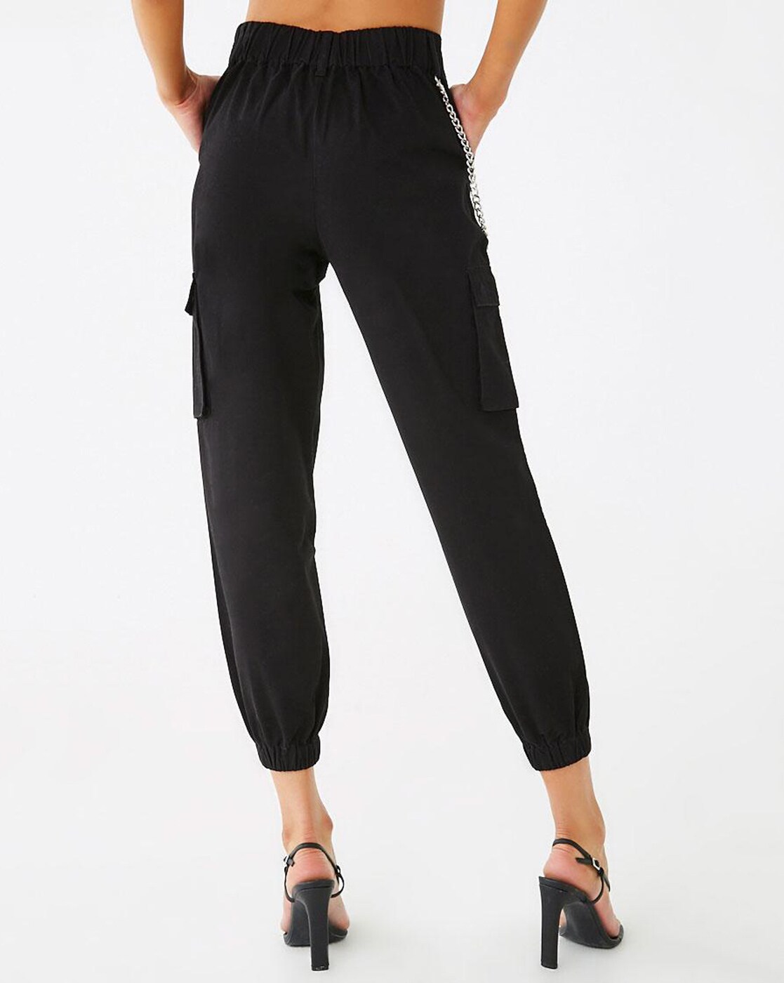 Womens Loose Fit Cargo Pants With Chain Buckle  RebelsMarket