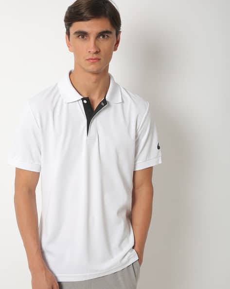 asics white polo