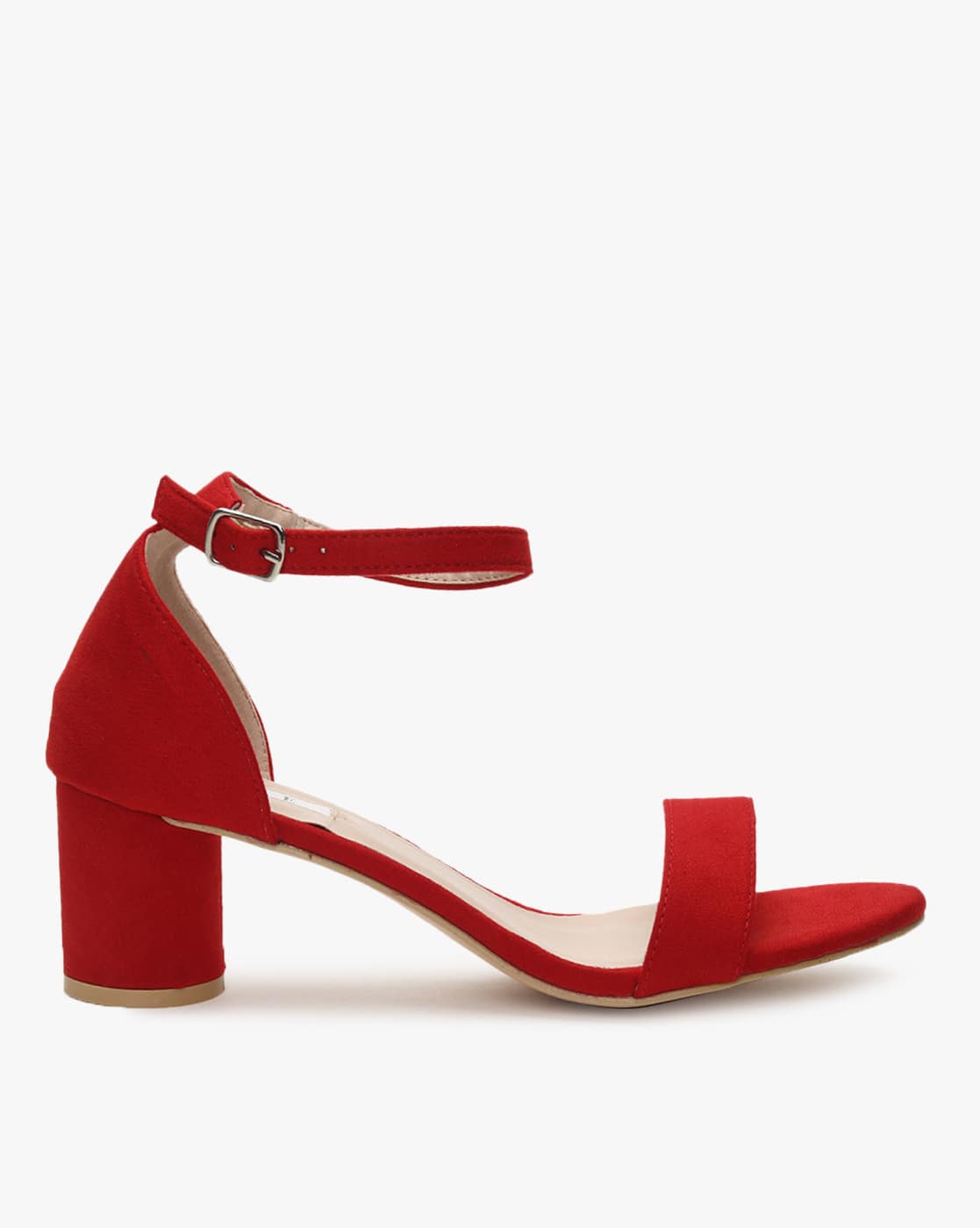 red two strap heels