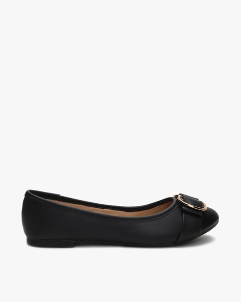 Casual Wear Salvatore Ferragamo Leather Black Balley Shoes at Rs