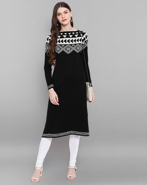 Buy Black Kurtas for Women by Janasya 