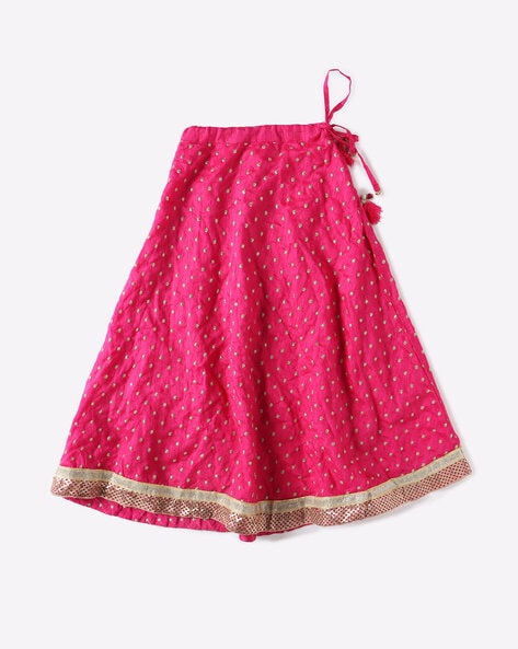 Buy BIBA GIRLS Cream Embroidered Cotton Regular Fit Girls Lehenga Choli Set  | Shoppers Stop