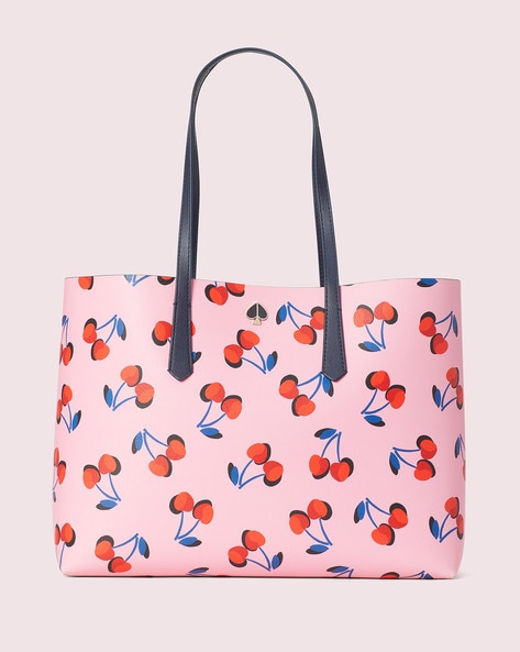 Buy KATE SPADE Molly Cherries Leather Tote Bag | Pink Color Women | AJIO  LUXE