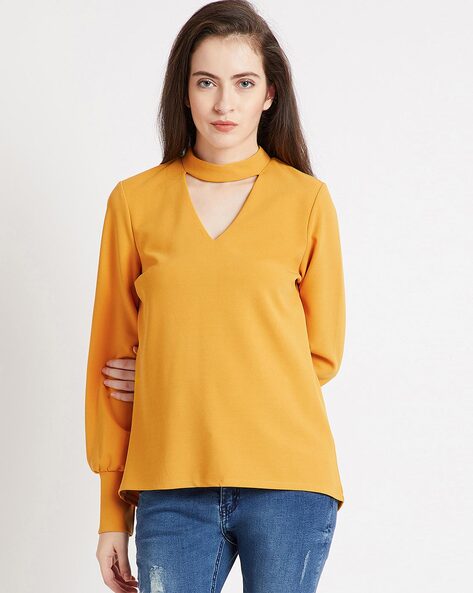 Yellow Tops for Women by Cover Story 