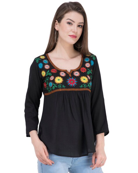 Buy Black Tops for Women by SAAKAA Online