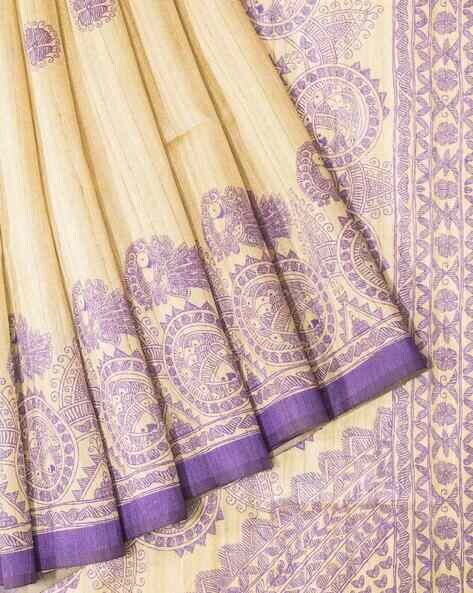 Pothys Yellow Woven Design Jute Silk Saree