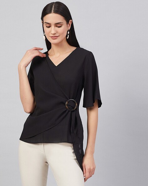 Buy Black Tops for Women by MARIE CLAIRE Online