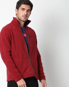 red zip fleece
