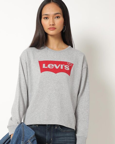 Buy Grey Sweatshirt & Hoodies for Women by LEVIS Online 