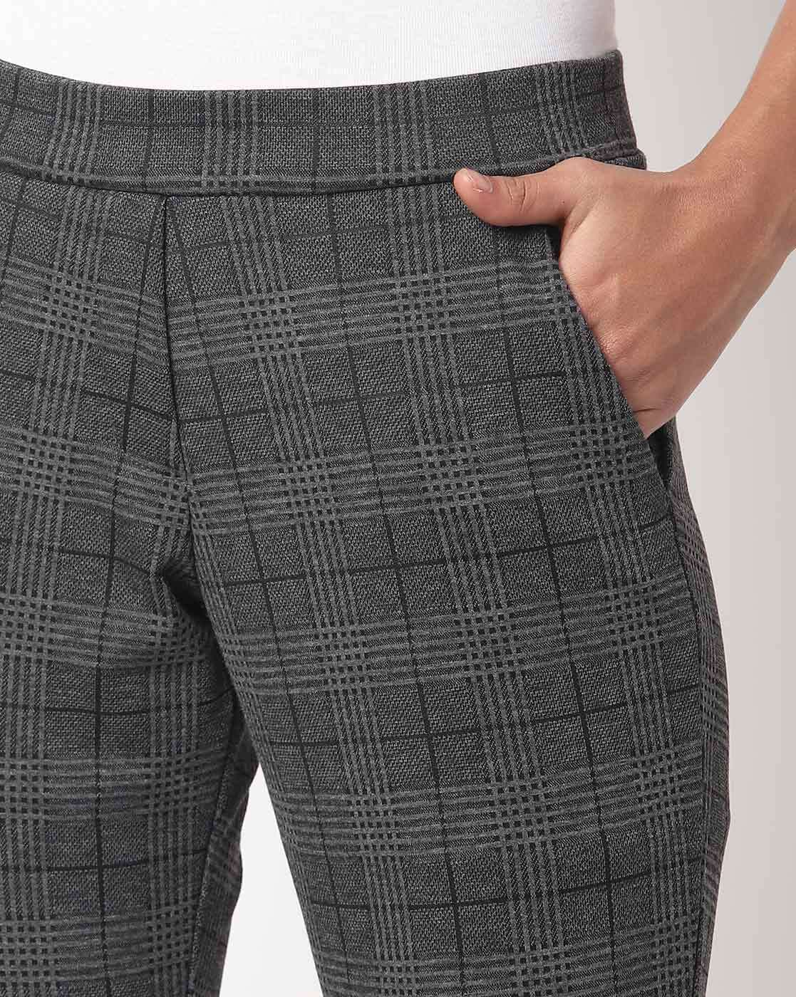 Tall Dark Grey Elasticated Tie Waist Trousers  New Look