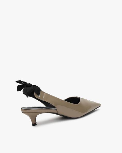 taupe slingback heels