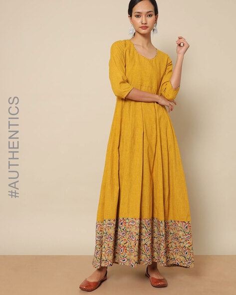 yellow dress ajio