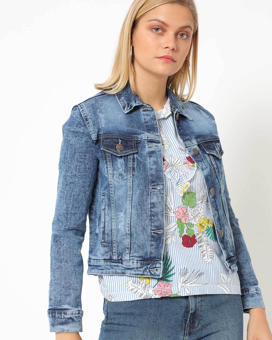 denim jacket for women ajio