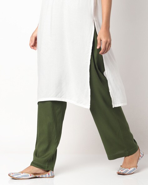 Palazzos with Drawstring Waistband Price in India
