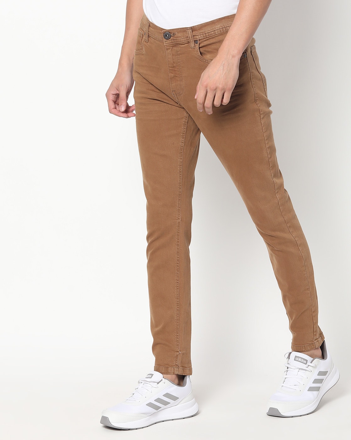 mid rise khaki jeans