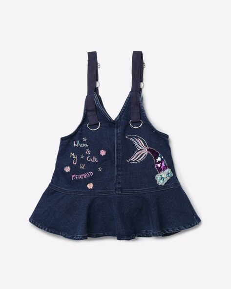 dungaree dress ajio