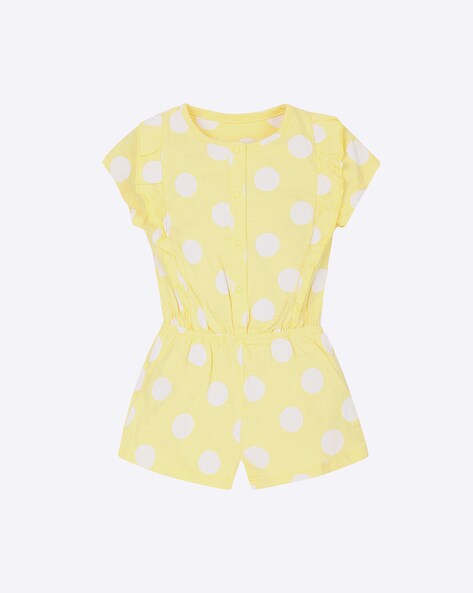 Yellow polka best sale dot playsuit