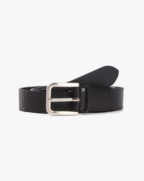 Basket-Weave Pattern Single-Tongue Buckle Belt-image-3