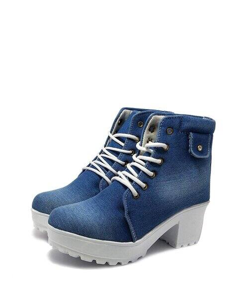 Blue Boots for Women by FASHIMO Online 