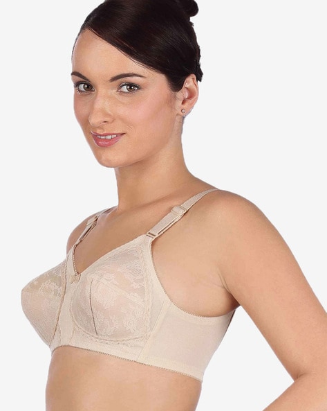 Enamor A112 Full Support Minimizer Cotton Bra For Women Non-Padded,  Non-Wired & Full Coverage With Seamless Cup(A112-Rosette-36B)