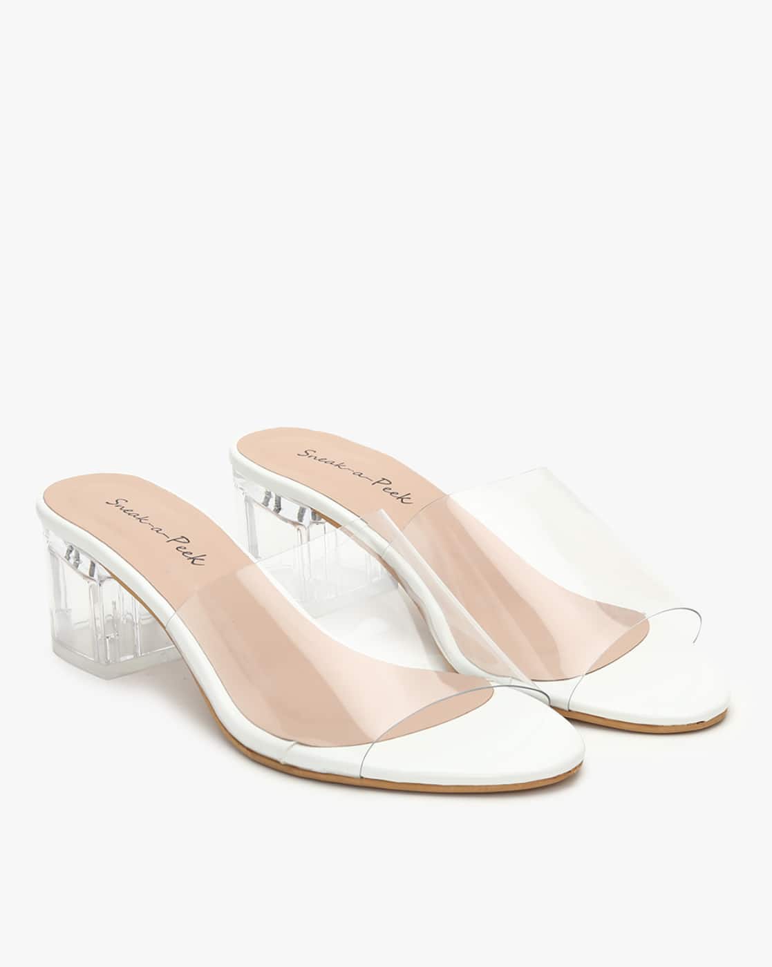 off white clear sandals