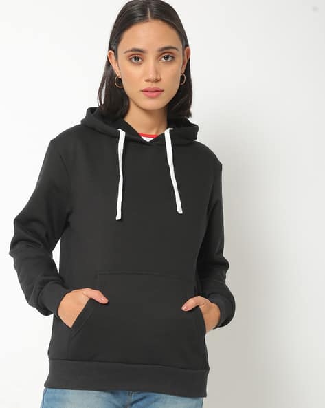 womens plain black sweatshirt