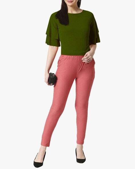 Textured Pants with Insert Pockets