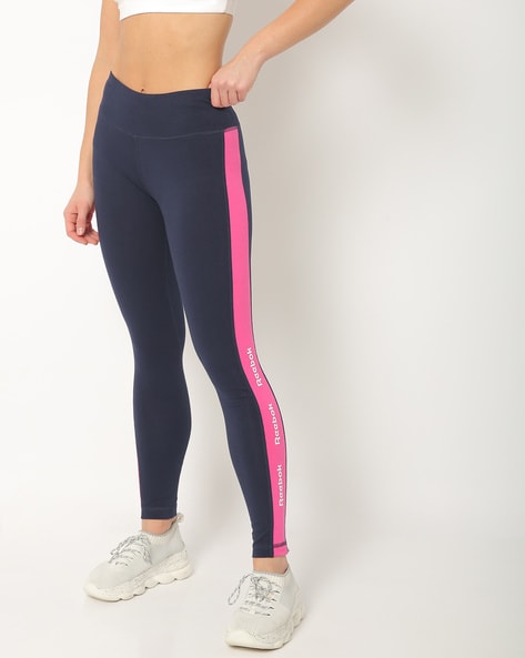 Buy Navy Blue Leggings for Women by Reebok Online