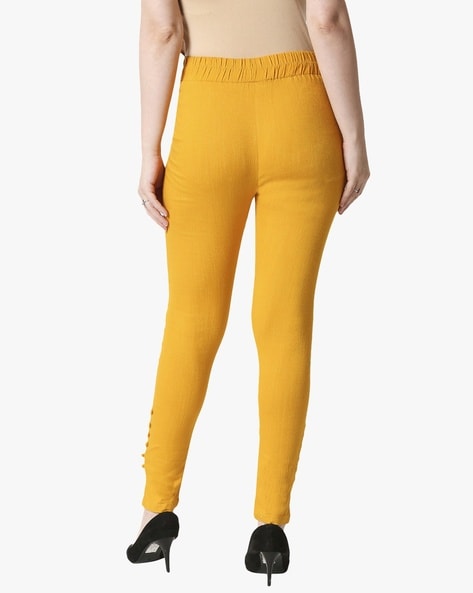 Buy Yellow Leggings for Women by ZRI Online