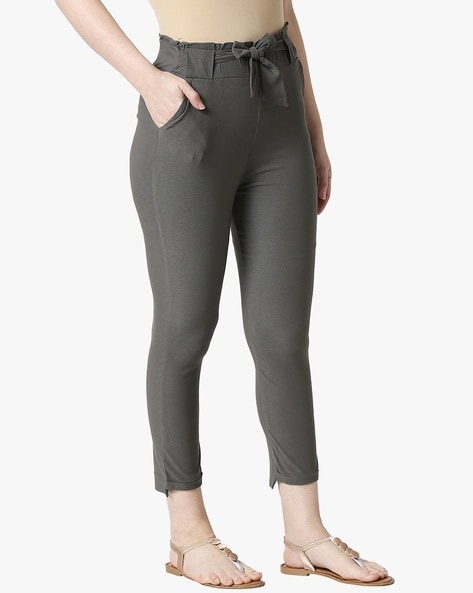 Textured Leggings with Elasticated Waist