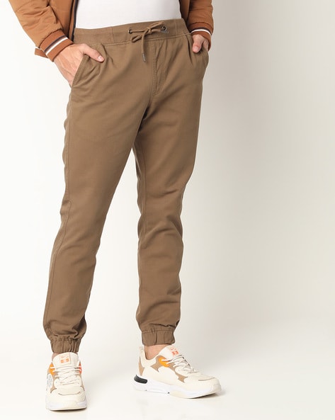 Dark hot sale khaki joggers