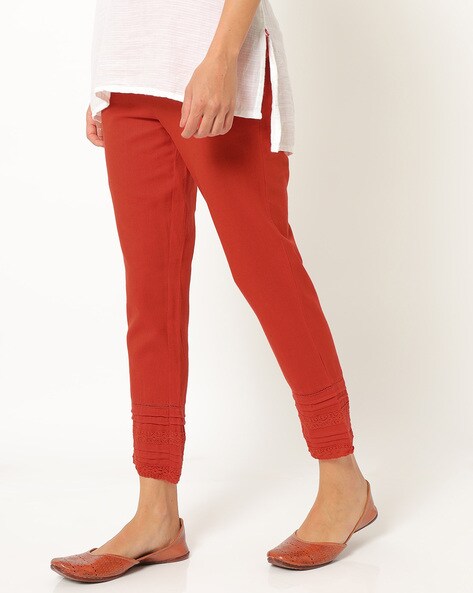 Buy Rust Brown Pants for Women by De Moza Online