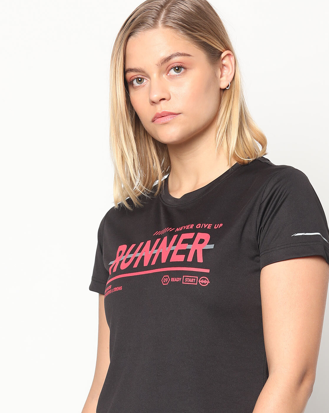 Buy Black Tshirts for Women by PERFORMAX Online