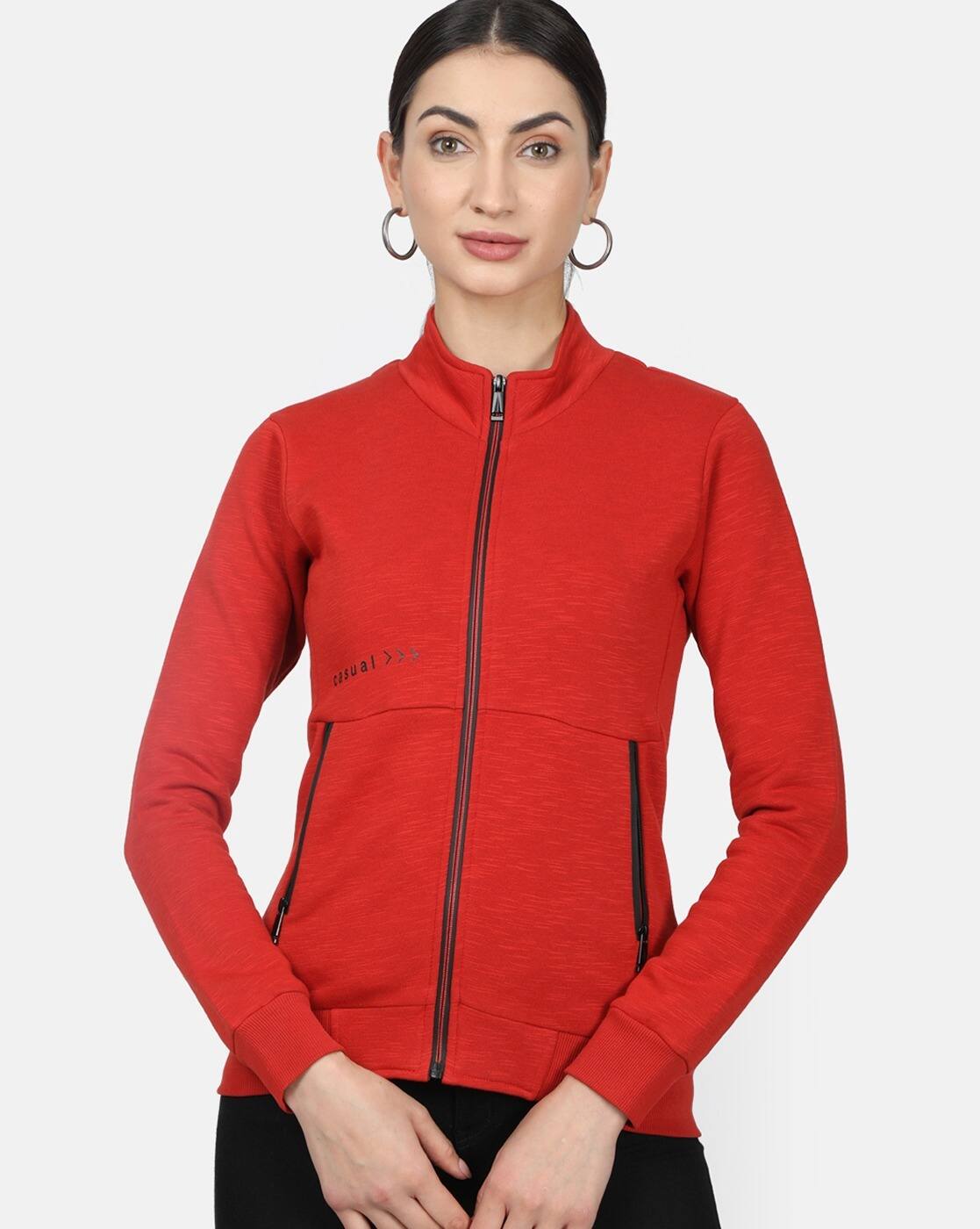 red ladies sweatshirt