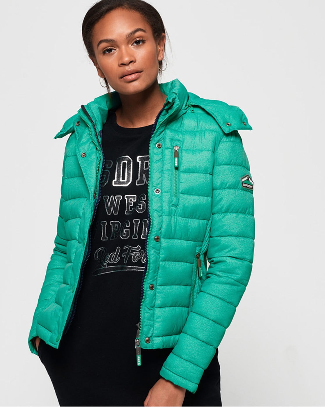 superdry green coats