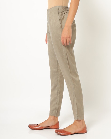 Buy Beige Pants for Women by De Moza Online