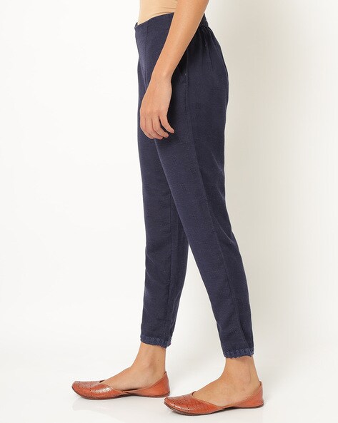 Buy Navy Blue Pants for Women by De Moza Online