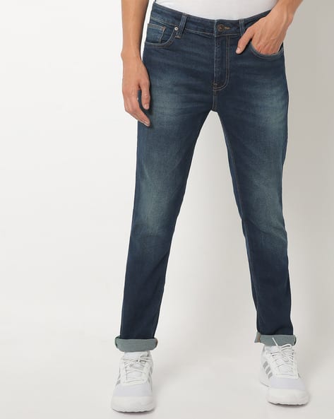 UNITED COLORS OF BENETTON Lightly Washed Mid-Rise Skinny Jeans