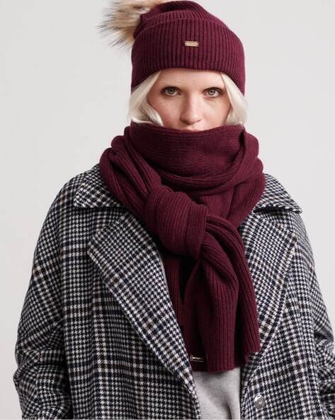 Buy Burgundy Stoles Scarves for Women by SUPERDRY Online